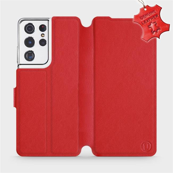 Hülle für Samsung Galaxy S21 Ultra - Farbe Red Leather