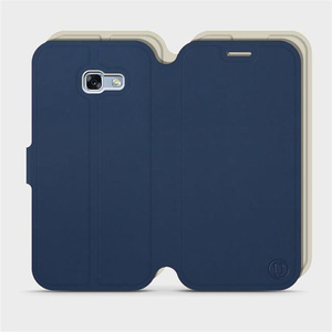 Hülle für Samsung Galaxy A5 2017 - Farbe Marineblau mit Platin