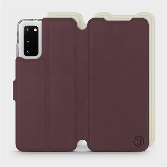 Hülle für Samsung Galaxy S20 - Farbe Burgund mit Platin