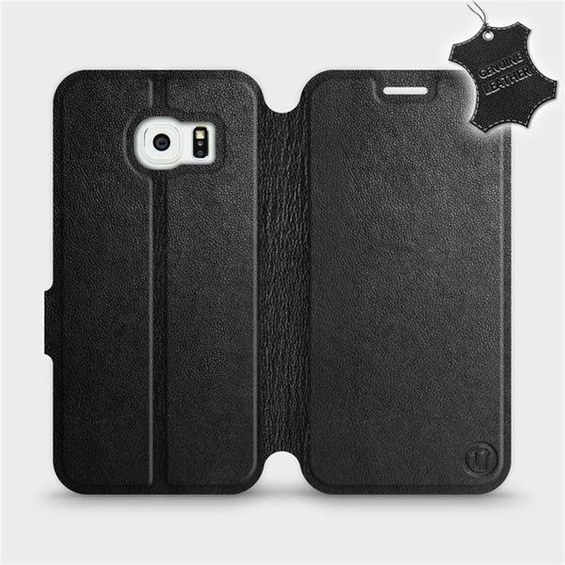 Hülle für Samsung Galaxy S6 Edge - Farbe Black Leather