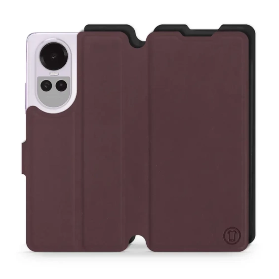 Hülle für OPPO Reno 10 Pro 5G - Farbe Burgund mit Schwarz