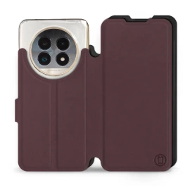 Hülle für Realme 13 Pro - Farbe Burgund mit Schwarz