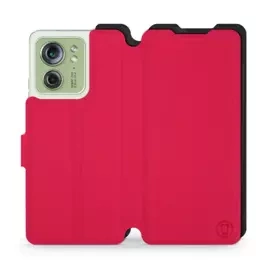 Hülle für Motorola Edge 40 - Farbe Rot mit Schwarz