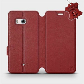 Hülle für HTC U11 - Farbe Dark Red Leather