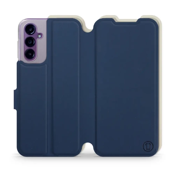 Hülle für Samsung Galaxy A14 5G - Farbe Marineblau mit Platin