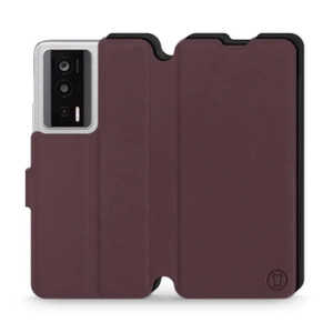 Hülle für Xiaomi POCO F5 Pro - Farbe Burgund mit Schwarz