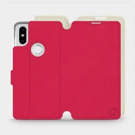 Hülle für Xiaomi Mi Mix 2S - Farbe Rot mit Platin