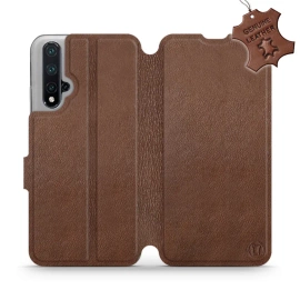 Hülle für Huawei Nova 5T - Farbe Brown Leather