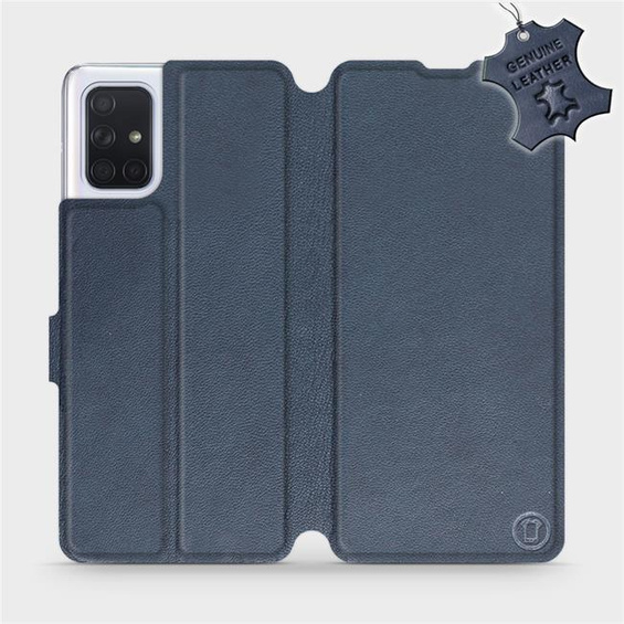 Hülle für Samsung Galaxy A71 - Farbe Blue Leather