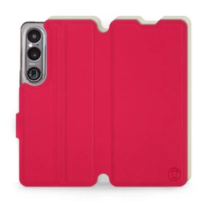 Hülle für Sony Xperia 1 VI - Farbe Rot mit Platin