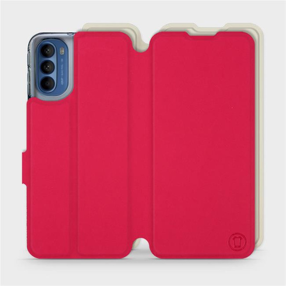 Hülle für Motorola Moto G41 - Farbe Rot mit Platin