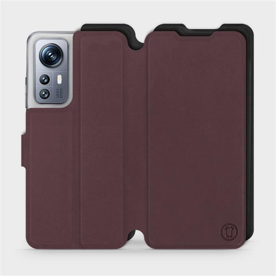 Hülle für Xiaomi 12S - Farbe Burgund mit Schwarz