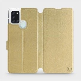 Hülle für Samsung Galaxy A21S - Farbe Gold&Orange