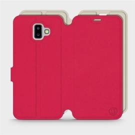 Hülle für Samsung Galaxy J6 Plus 2018 - Farbe Rot mit Platin