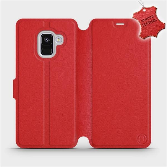 Hülle für Samsung Galaxy A8 2018 - Farbe Red Leather