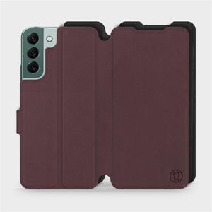 Hülle für Samsung Galaxy S22 Plus - Farbe Burgund mit Schwarz