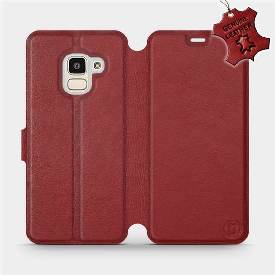 Hülle für Samsung Galaxy J6 2018 - Farbe Dark Red Leather