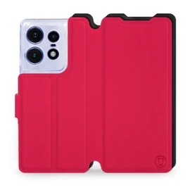 Hülle für Motorola Edge 50 Pro - Farbe Rot mit Schwarz