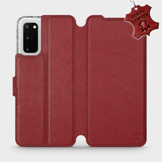 Hülle für Samsung Galaxy S20 - Farbe Dark Red Leather