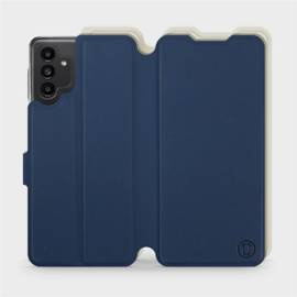 Hülle für Samsung Galaxy A13 5G - Farbe Marineblau mit Platin