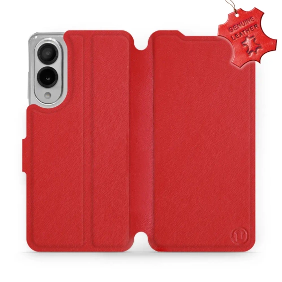 Hülle für Samsung Galaxy S25 Edge - Farbe Red Leather