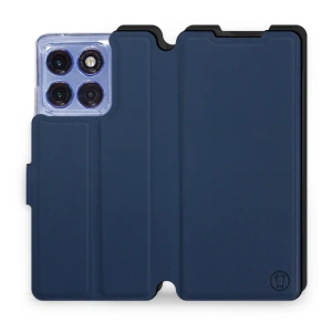 Hülle für Motorola Edge 60 Pro - Farbe Marine mit Schwarz