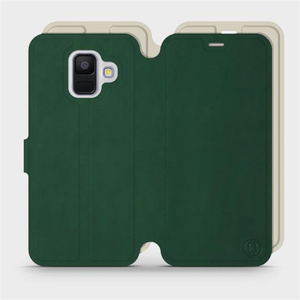 Hülle für Samsung Galaxy A6 2018 - Farbe Grün mit Platin