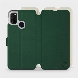 Hülle für Samsung Galaxy M21 - Farbe Grün mit Platin