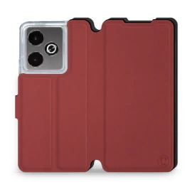 Hülle für Realme GT 7T - Farbe Dunkelrot mit Schwarz