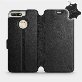 Hülle für Huawei Honor 7A - Farbe Black Leather