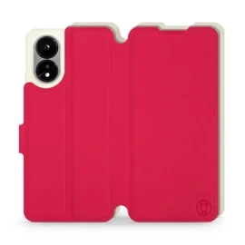 Hülle für OPPO A38 - Farbe Rot mit Platin