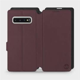 Hülle für Samsung Galaxy S10 Plus - Farbe Burgund mit Schwarz