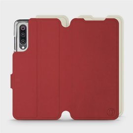 Hülle für Xiaomi Mi 9 - Farbe Dunkelrot mit Platin