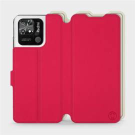 Hülle für Xiaomi Redmi 10C - Farbe Rot mit Platin