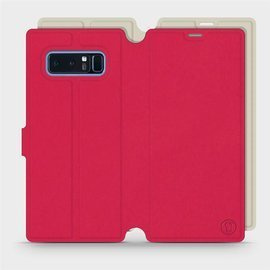 Hülle für Samsung Galaxy Note 8 - Farbe Rot mit Platin