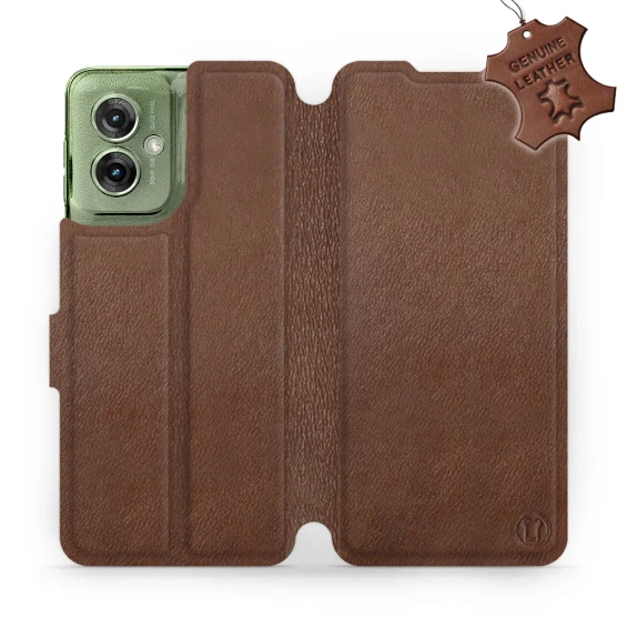 Hülle für Motorola Moto G55 5G - Farbe Brown Leather