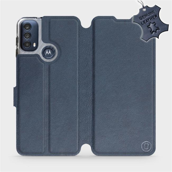 Hülle für Motorola Moto E40 - Farbe Blue Leather