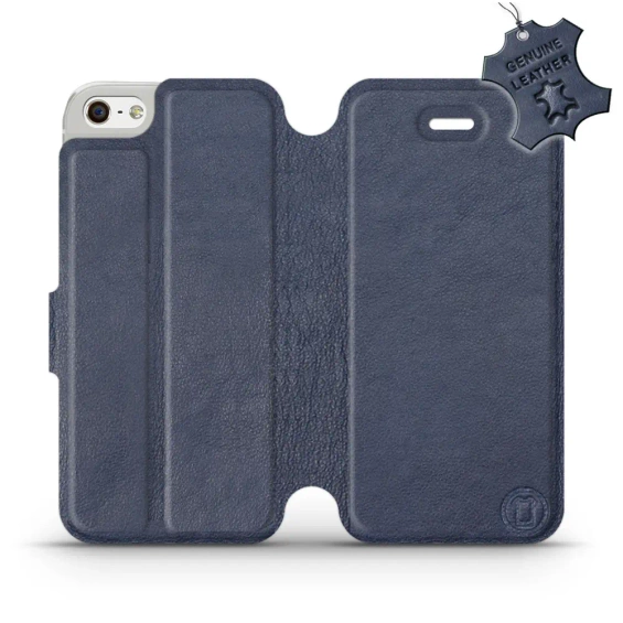 Hülle für Apple iPhone SE - Farbe Blue Leather