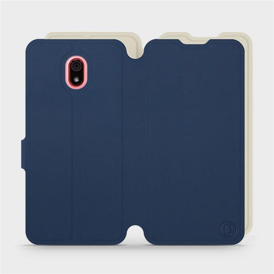 Hülle für Xiaomi Redmi 8A - Farbe Marineblau mit Platin