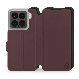 Hülle für Xiaomi 15 - Farbe Burgund mit Schwarz