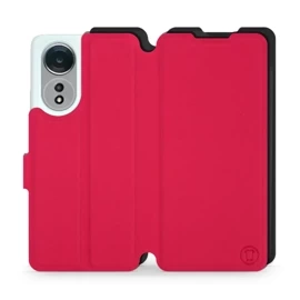 Hülle für OPPO A58 - Farbe Rot mit Schwarz