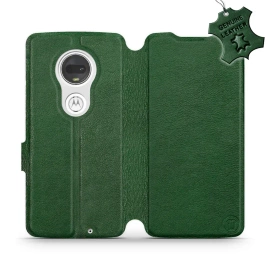 Hülle für Motorola Moto G7 Plus - Farbe Green Leather