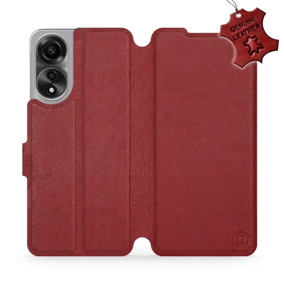 Hülle für OPPO A78 5G - Farbe Dark Red Leather