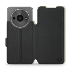 Hülle für Xiaomi Redmi A3 - Farbe Schwarz mit Platin