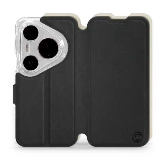 Hülle für Huawei Pura 80 Pro - Farbe Schwarz mit Platin