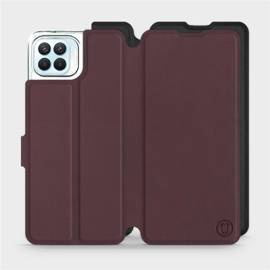 Hülle für OPPO Reno 4 Lite - Farbe Burgund mit Schwarz