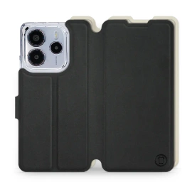 Hülle für Xiaomi Redmi Note 14 4G - Farbe Schwarz mit Platin