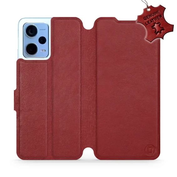 Hülle für Xiaomi Redmi Note 12 5G - Farbe Dark Red Leather