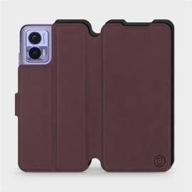 Hülle für Motorola Edge 30 Neo - Farbe Burgund mit Schwarz