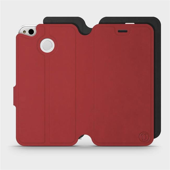 Hülle für Xiaomi Redmi 4X - Farbe Dunkelrot mit Schwarz